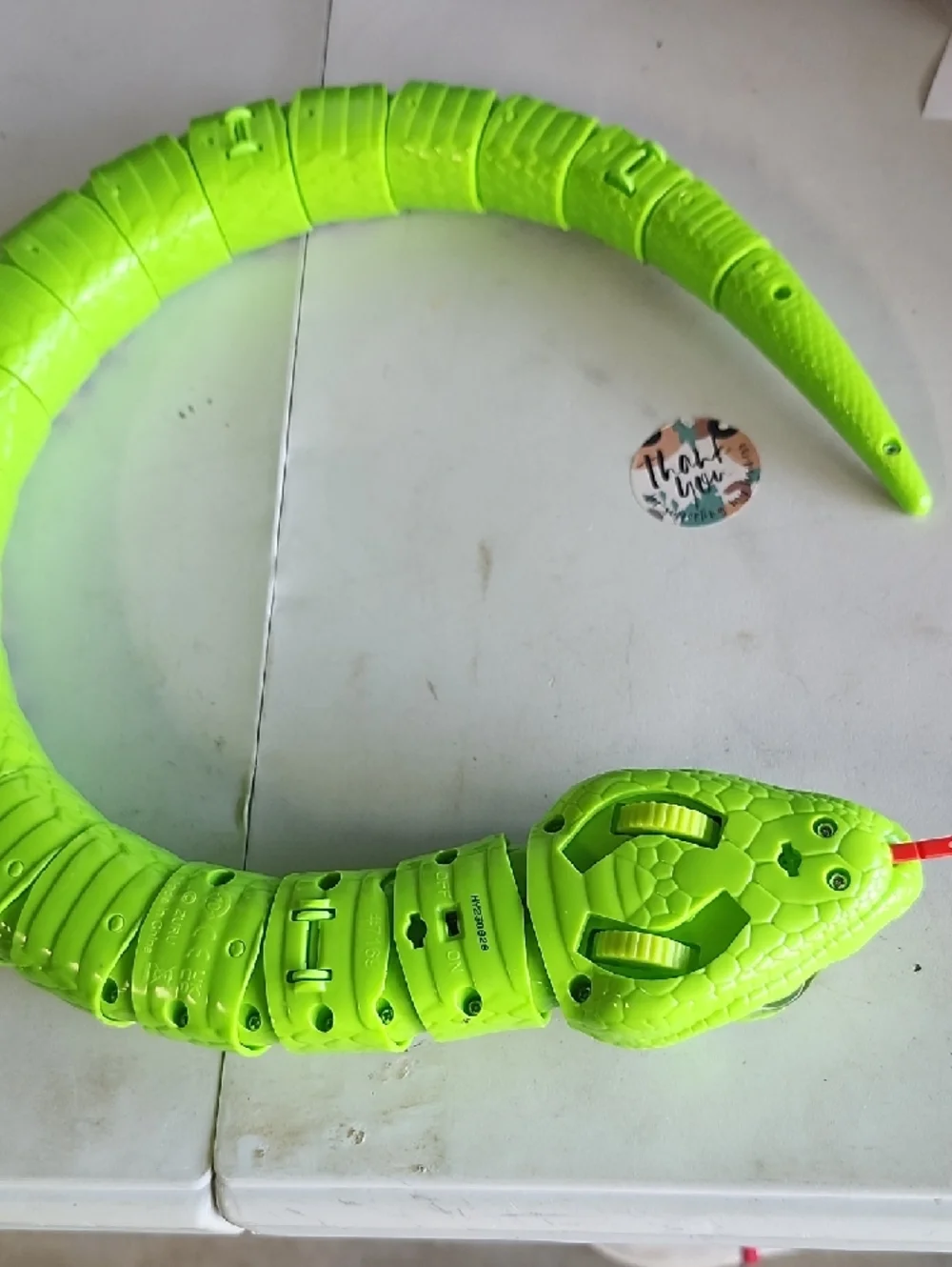 Neon Lime Flexible Snake Toy